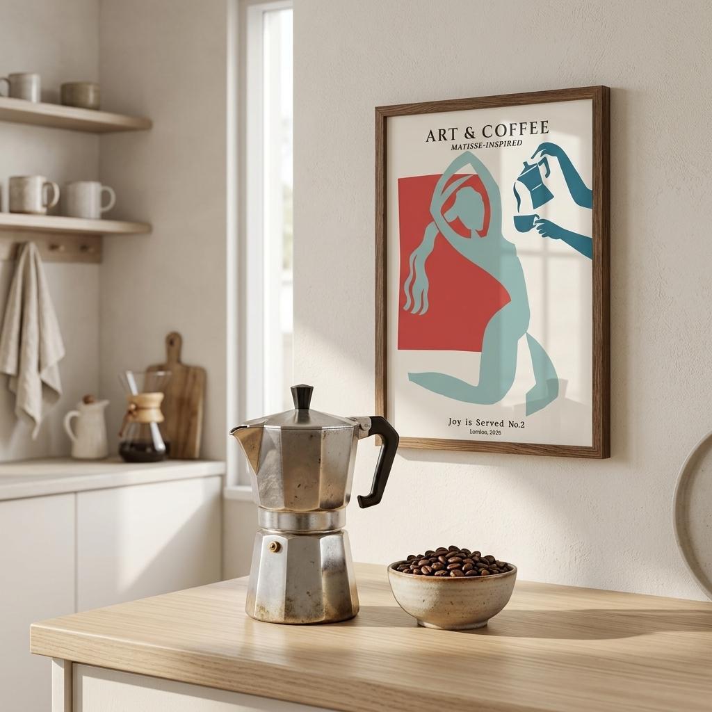 Joy is Served No. 2 - Matisse-Inspired Coffee Ritual Art