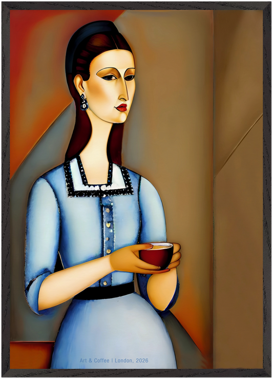 The Blue Elegance | Wall Art - The Modigliani Edition