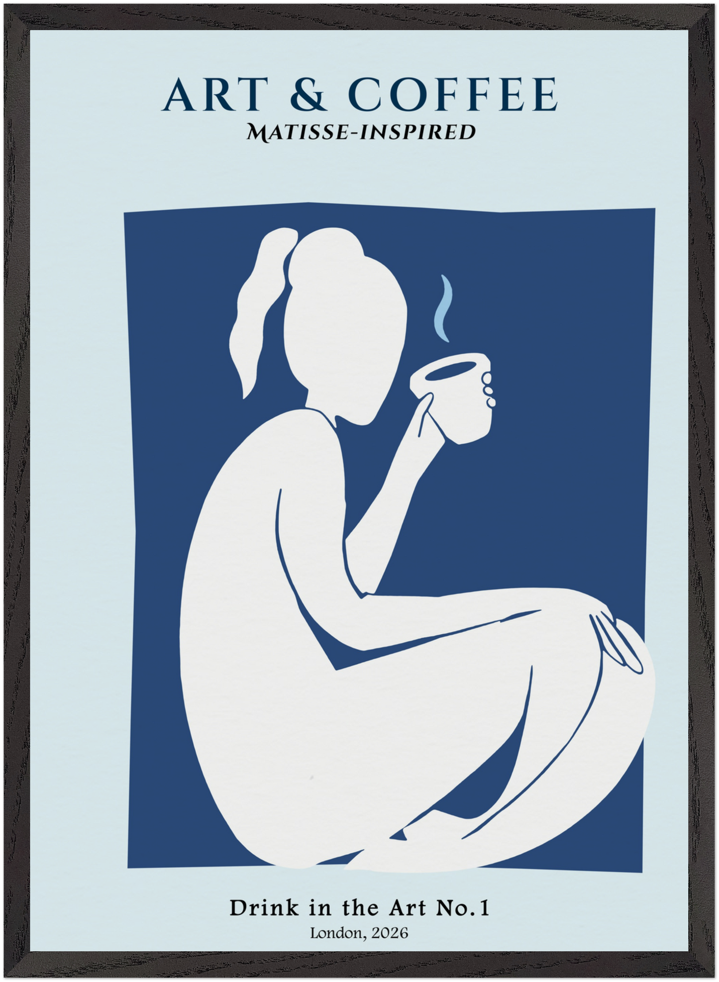 Drink in the Art No. 1 - Matisse-Inspired Indigo Coffee Print
