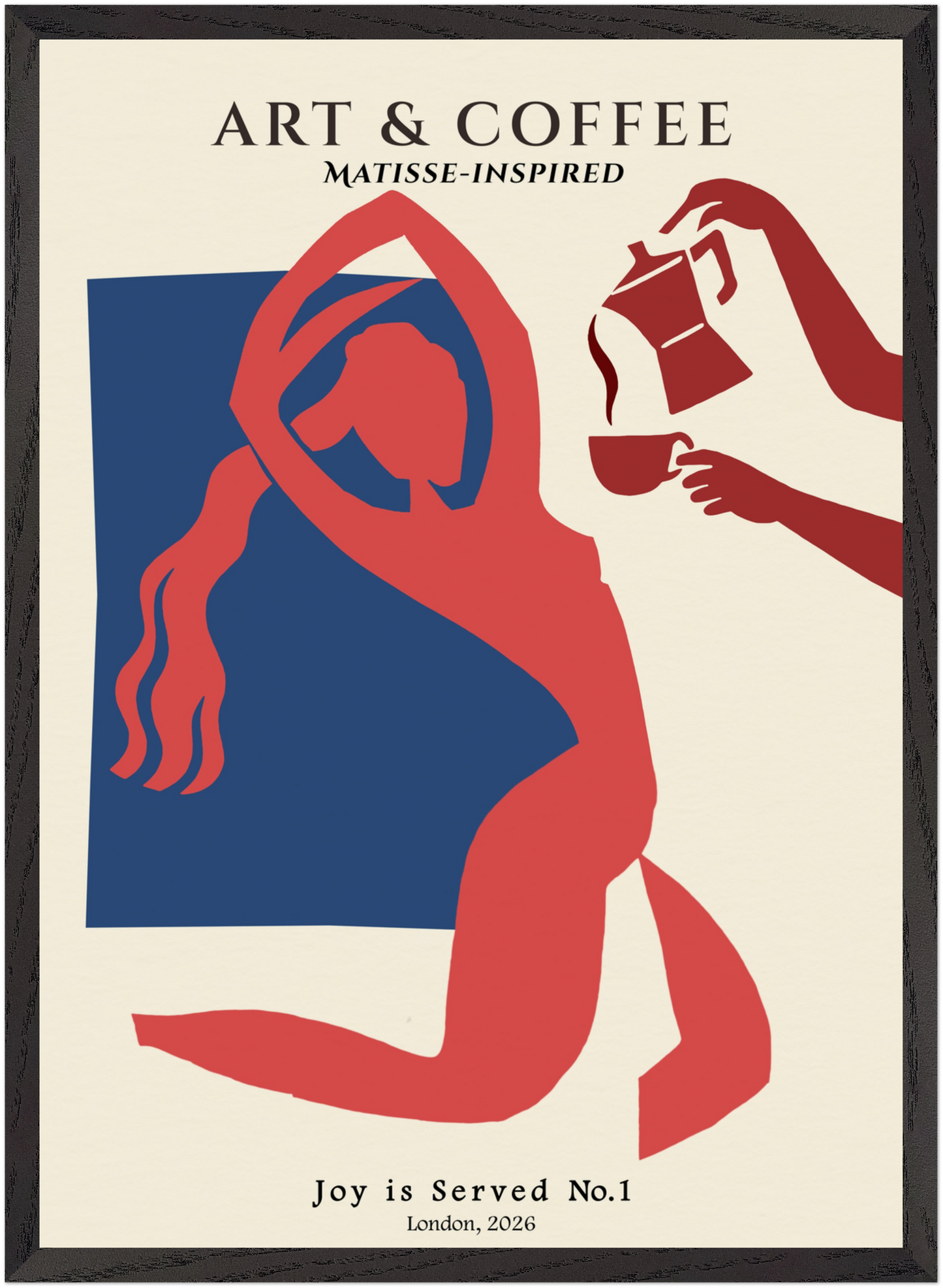 Joy is Served No. 1 - Matisse-Inspired Red & Blue Ritual Art