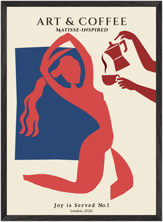 Joy is Served No. 1 - Matisse-Inspired Red & Blue Ritual Art