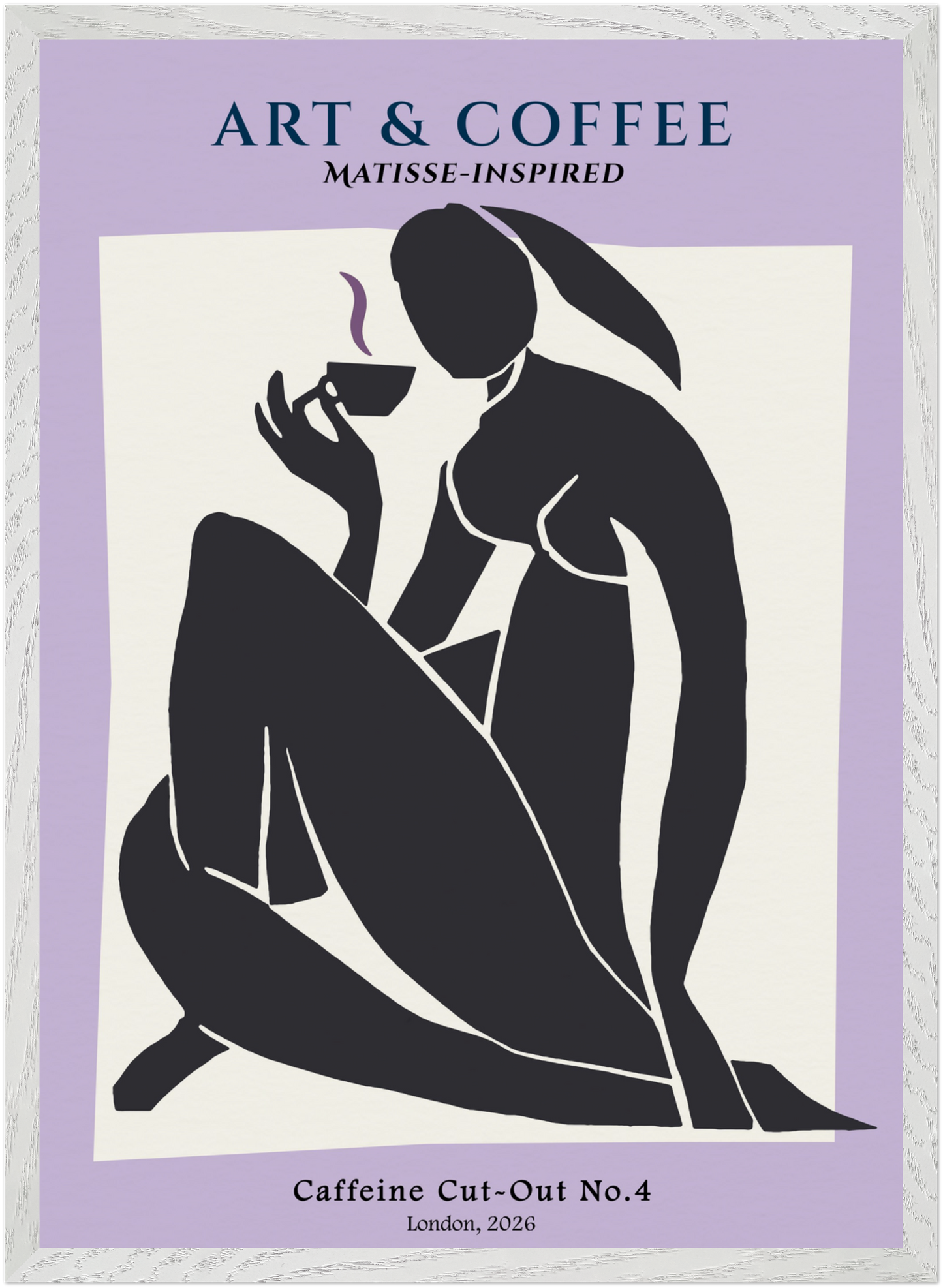 Caffeine Cut-Out No. 4 - Matisse-Inspired Lilac Figurative Art