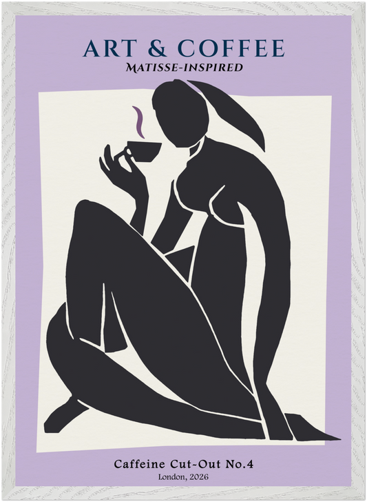 Caffeine Cut-Out No. 4 - Matisse-Inspired Lilac Figurative Art