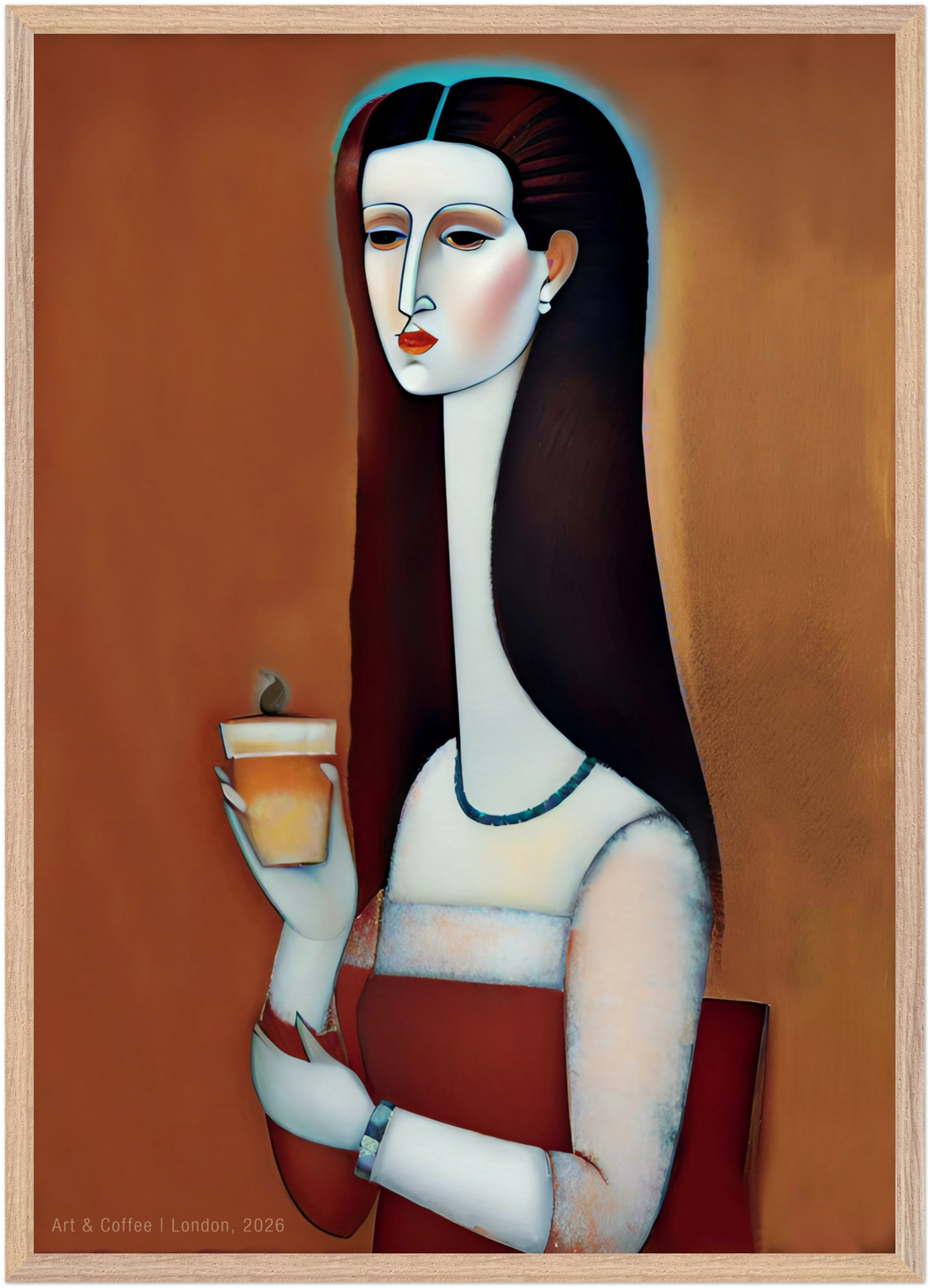 The Terracotta Muse | Wall Art - The Modigliani Edition