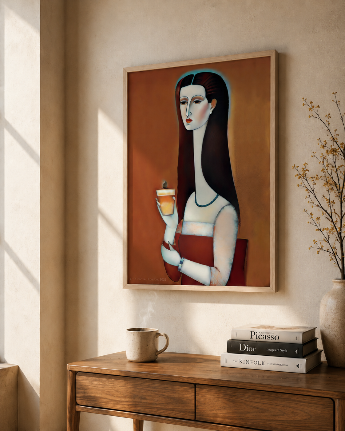 The Terracotta Muse | Wall Art - The Modigliani Edition