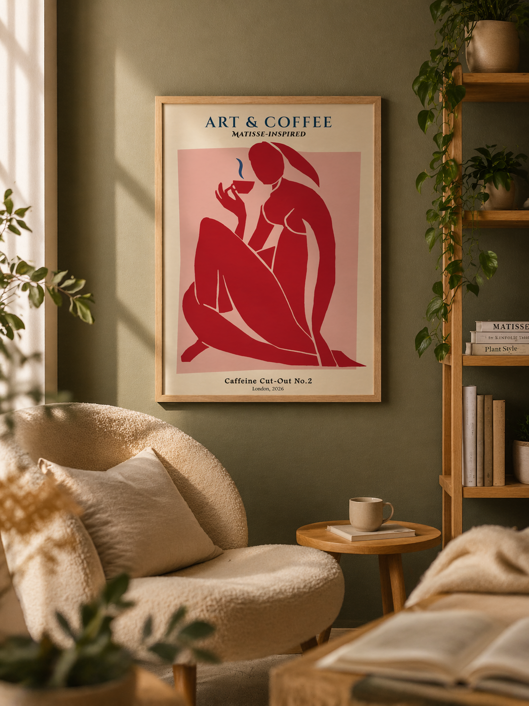 Caffeine Cut-Out No. 2 - Matisse-Inspired Figurative Coffee Art