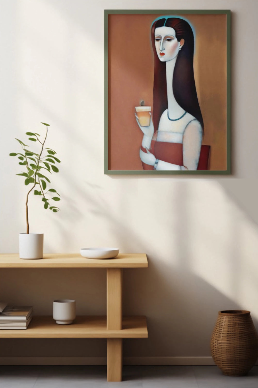 The Terracotta Muse | Wall Art - The Modigliani Edition