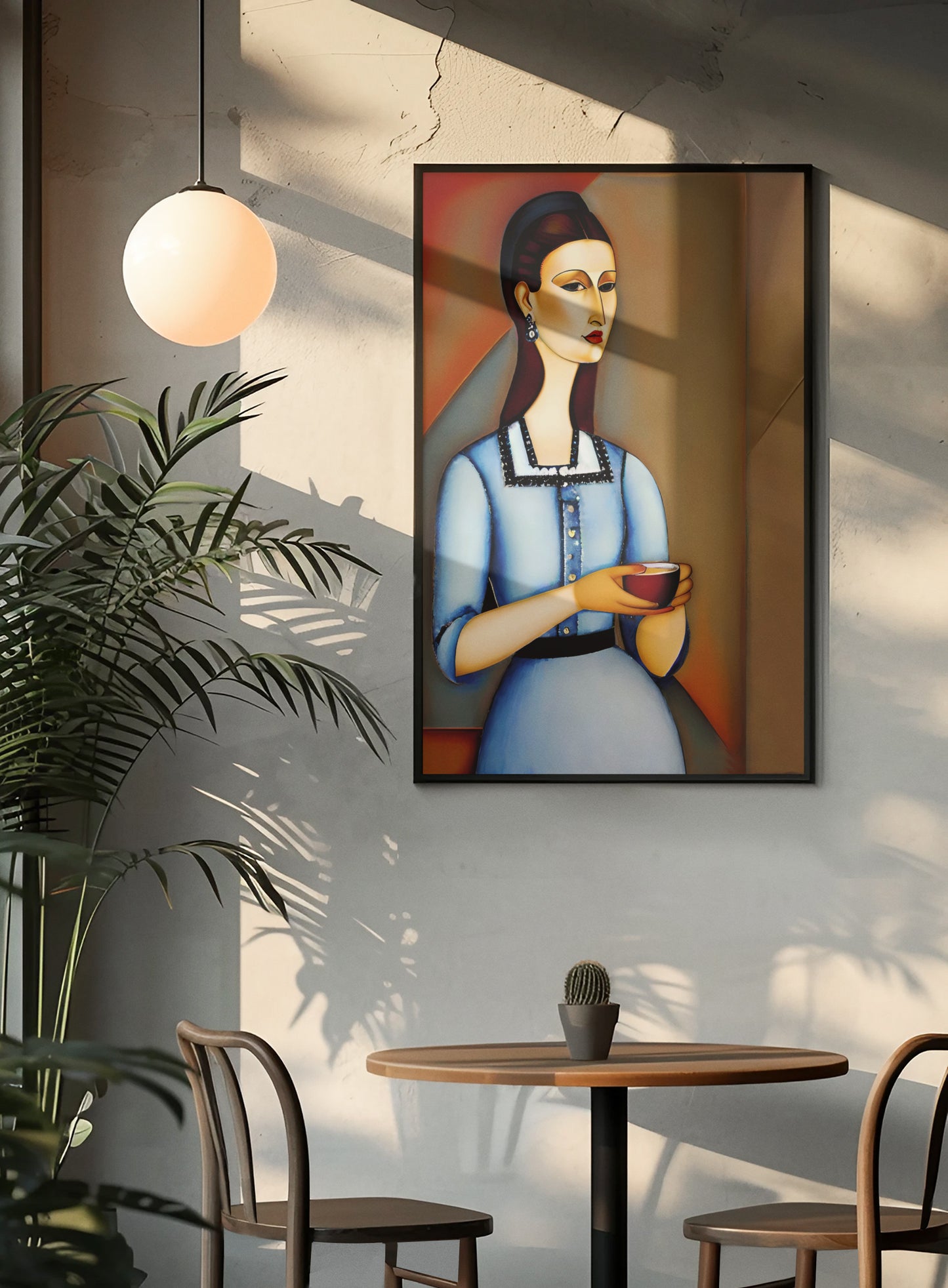 The Blue Elegance | Wall Art - The Modigliani Edition